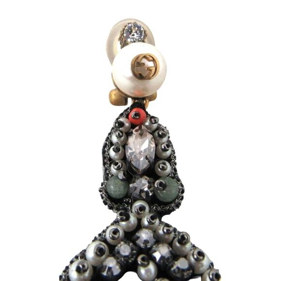 Gucci Resort 2017 Crystal Clip-On Earrings 230mm - Picture 4 of 15